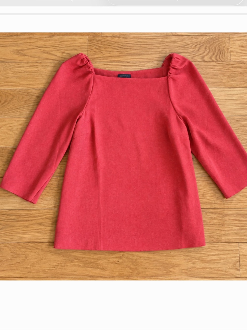NWT Ann Taylor Square Neck Puff Sleeve Blouse XS